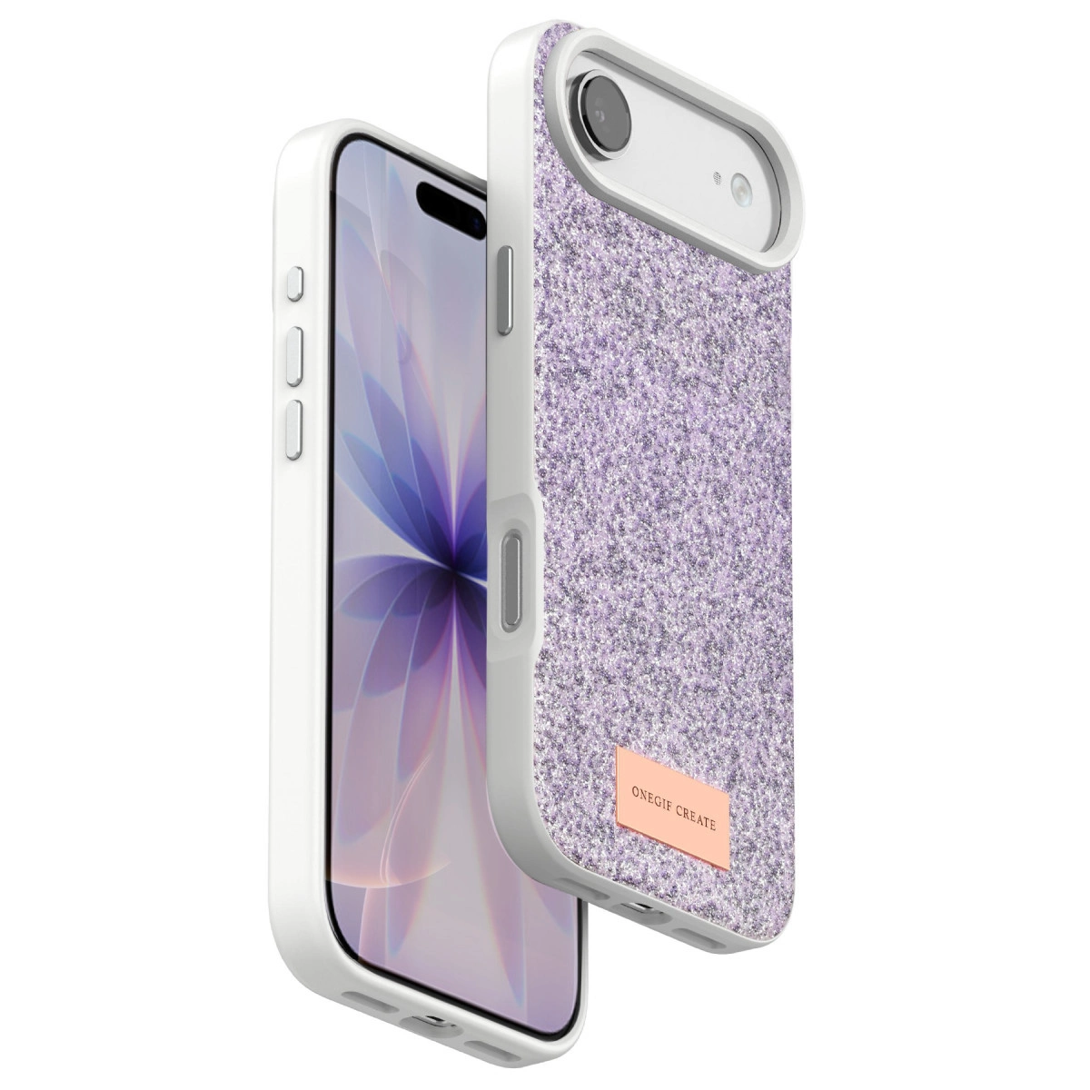 Onegif  İphone 17 Air Bright Simli Kapak - Lila