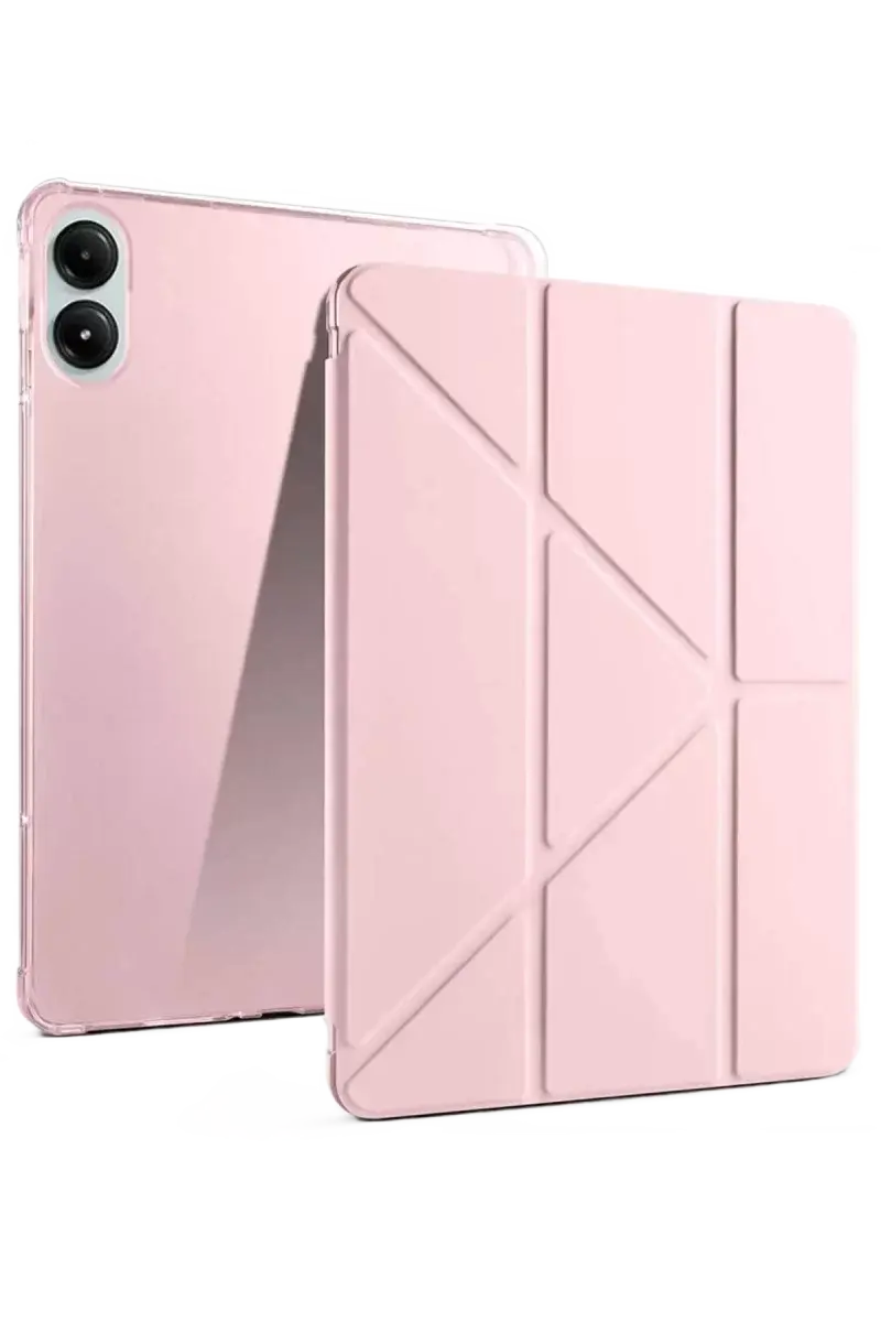 Newface Xiaomi Redmi Pad Pro 12.1 Kılıf Kalemlikli Mars Tablet Kılıfı - Rose Gold