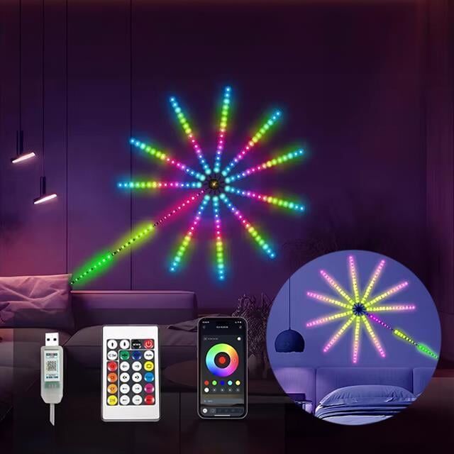 Sunup Rgb Led’li Işıklı Ses Kontrüllü Havai Fişek Cihazı
