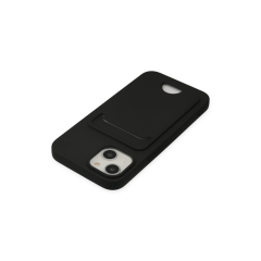 İphone 14 Plus Kılıf Kelvin Kartvizitli Silikon - Siyah