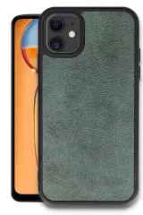 Newface İphone 11 Kılıf Aras Deri Kapak - Koyu Yeşil