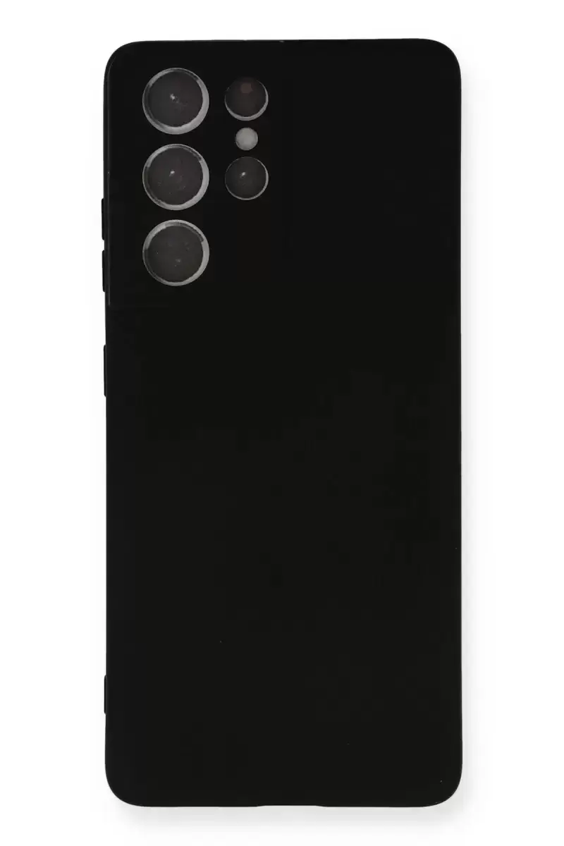 Newface Samsung Galaxy S21 Ultra Kılıf Nano İçi Kadife Silikon - Siyah