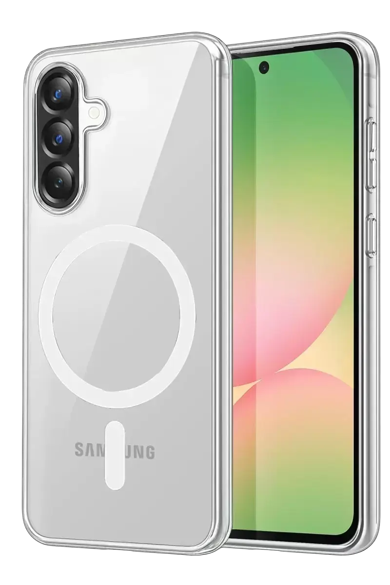 Newface Samsung Galaxy A57 5g Combo Sert Şeffaf Magsafe Kapak - Şeffaf