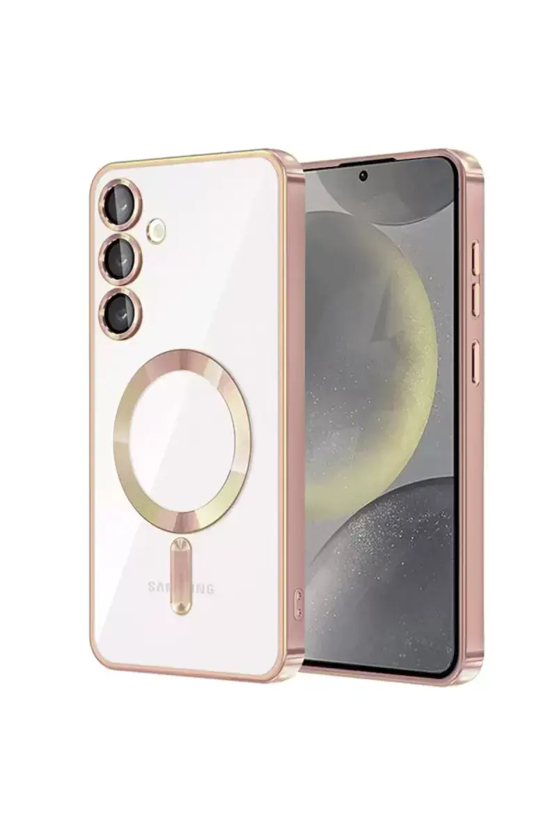 Newface Samsung Galaxy S23 Kılıf Kross Magneticsafe Kapak - Rose