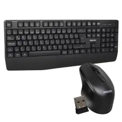 Philips Spt6348b Usb Kablosuz Ofis Tipi Siyah Numpadli Türkçe Q Klavye Mouse Seti