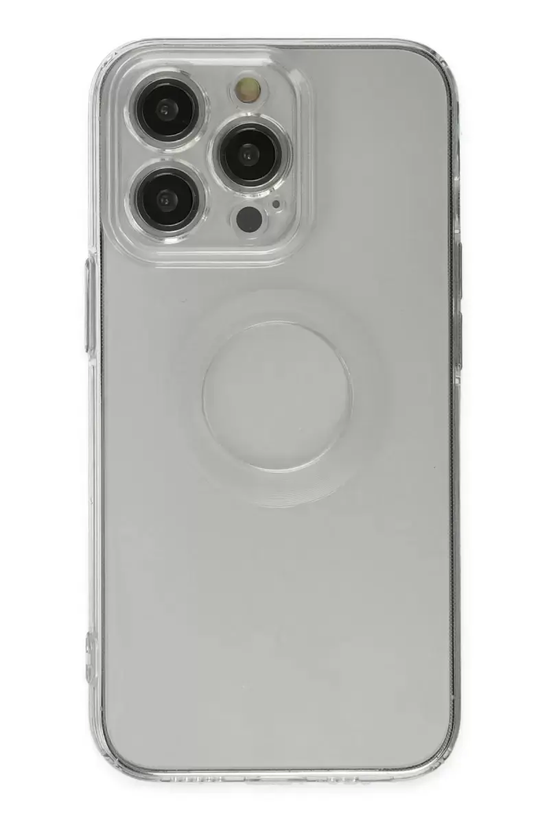 Newface İphone 13 Pro Kılıf Santa Lens Silikon - Şeffaf