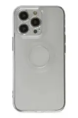 Newface İphone 13 Pro Kılıf Santa Lens Silikon - Şeffaf