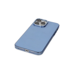 İphone 13 Pro Kılıf Anka Pc Sert Metal Kapak - Mavi