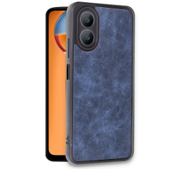 Oppo A38 Kılıf Aras Deri Kapak - Lacivert
