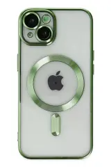 Newface Apple İphone 14 Kılıf Kross Magneticsafe Kapak - Koyu Yeşil