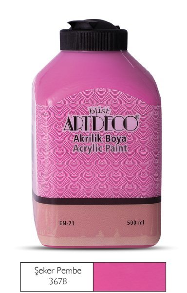 Akrilik Boya 500 ML Şeker Pembe 70L-3678