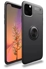 Newface Apple İphone 11 Pro Kılıf Range Yüzüklü Silikon - Siyah