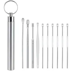 Sunup Sn-27132 Paslanmaz Çelik 10'lu Kulak Temizleme Seti