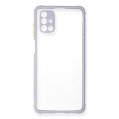 Samsung Galaxy M51 Kılıf Miami Şeffaf Silikon - Lila