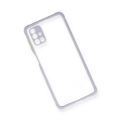 Samsung Galaxy M51 Kılıf Miami Şeffaf Silikon - Lila