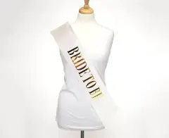 Altın Yazılı Bride To Be Simli Kuşak Kemer