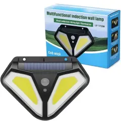 Powermaster Lf-1728b Çok Fonksiyonlu 3 Modlu Hareket Sensörlü 50 Cob Ledli İndüksiyon Duvar Lambası