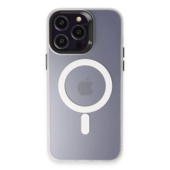 Joko İphone 15 Pro Max Kılıf Mateks Magsafe Kapak - Beyaz