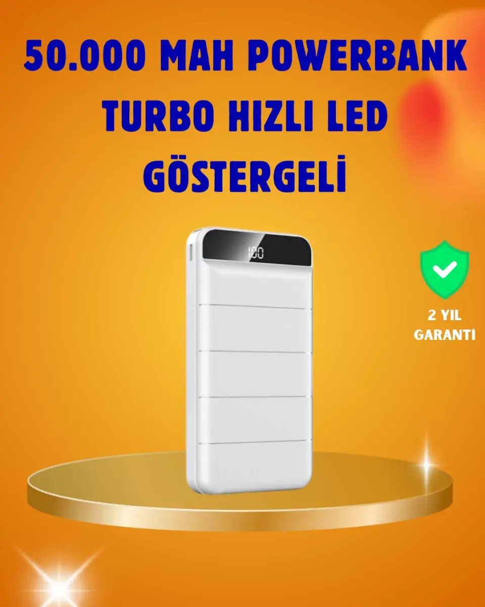 50000mah Led Göstergeli Taşınabilir Şarj Cihazı