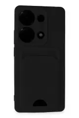 Newface Xiaomi Redmi Note 13 Pro 4g Kılıf Kelvin Kartvizitli Silikon - Siyah