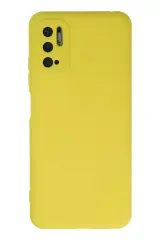 Newface Xiaomi Redmi Note 10 5g Kılıf Nano İçi Kadife Silikon - Sarı