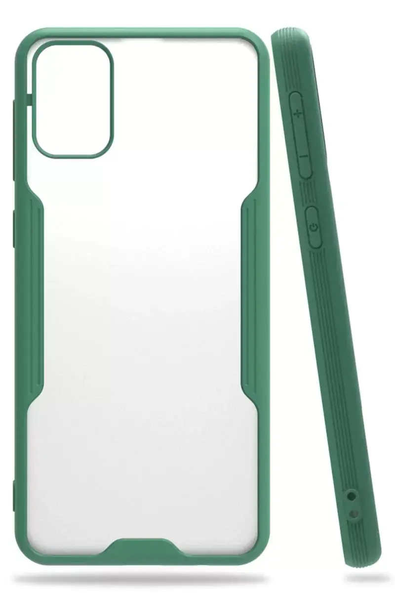 Newface Samsung Galaxy M31 Kılıf Platin Silikon - Yeşil