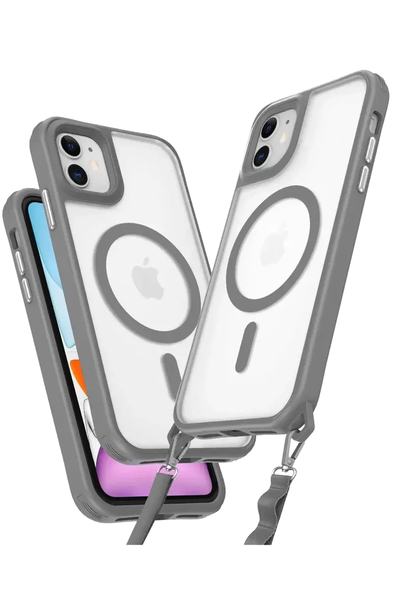 Newface İphone 12 Kılıf Enka Magsafe Silikon Kılıf - Titan Gri