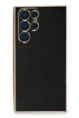Newface Samsung Galaxy S22 Ultra Kılıf Volet Silikon - Siyah
