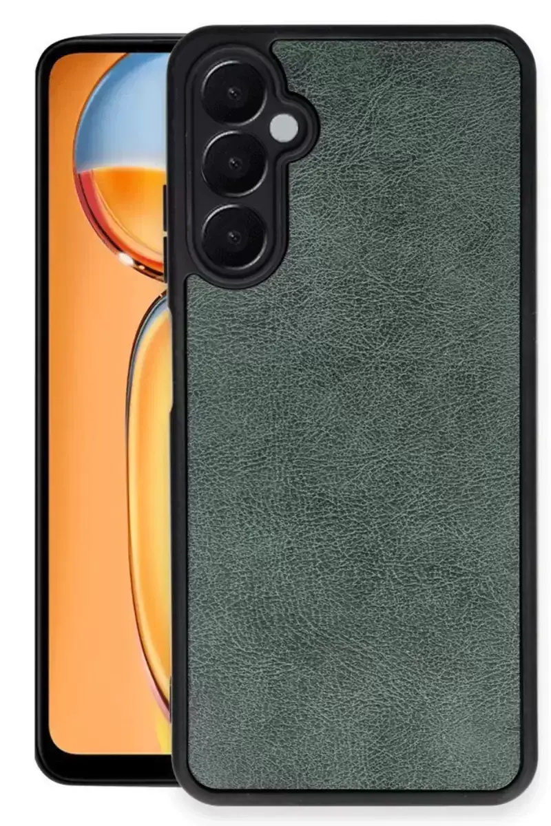 Newface Samsung Galaxy A26 Kılıf Aras Deri Kapak - Koyu Yeşil