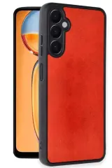 Newface Samsung Galaxy S24 Fe Kılıf Aras Deri Kapak - Kırmızı
