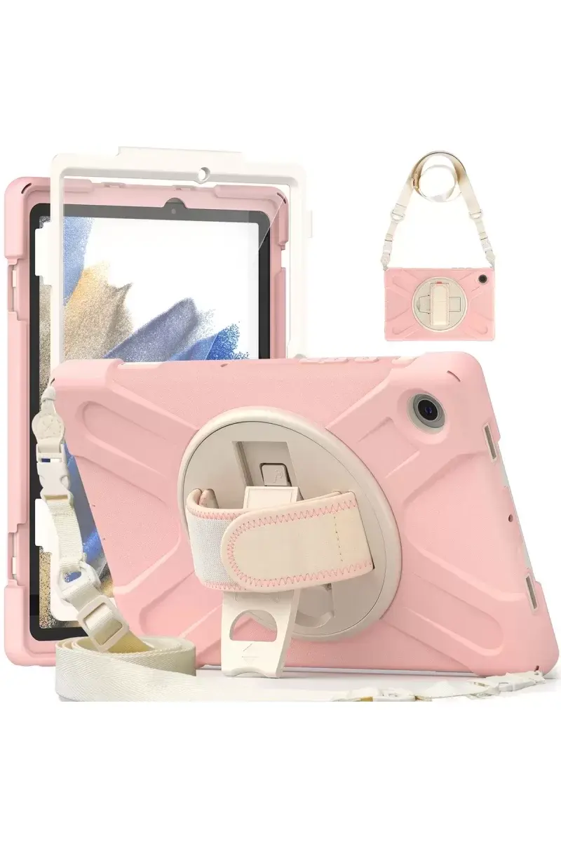 Newface Samsung Galaxy X200 Tab A8 10.5 Kılıf Amazing Tablet Kapak - Pembe