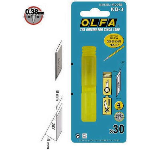 KB-3 İnce Uçlu Kretuar Yedek Bıçağı 30'lu Paket (AK-3 için)