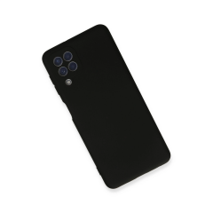 Samsung Galaxy A22 Kılıf Nano İçi Kadife Silikon - Siyah