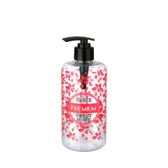 Şeffaf Sıvı Sabunluk Yuvarlak Plastik Pompalı 500 Ml