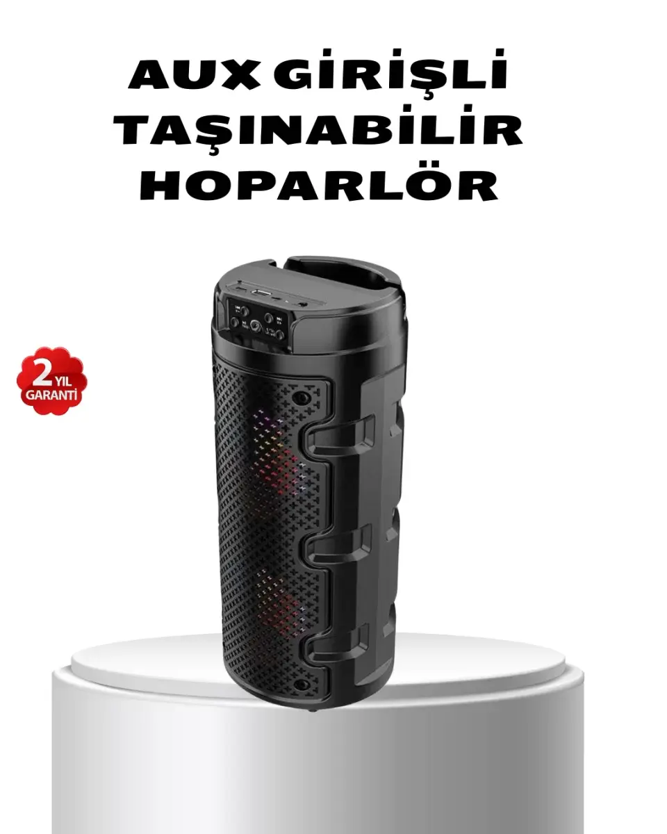 Bluetooth 5.0 Kablosuz Hoparlör Çift Sürücülü Yüksek Ses Kalitesi Kompakt Tasarım