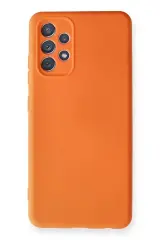 Newface Samsung Galaxy A32 Kılıf Nano İçi Kadife Silikon - Turuncu