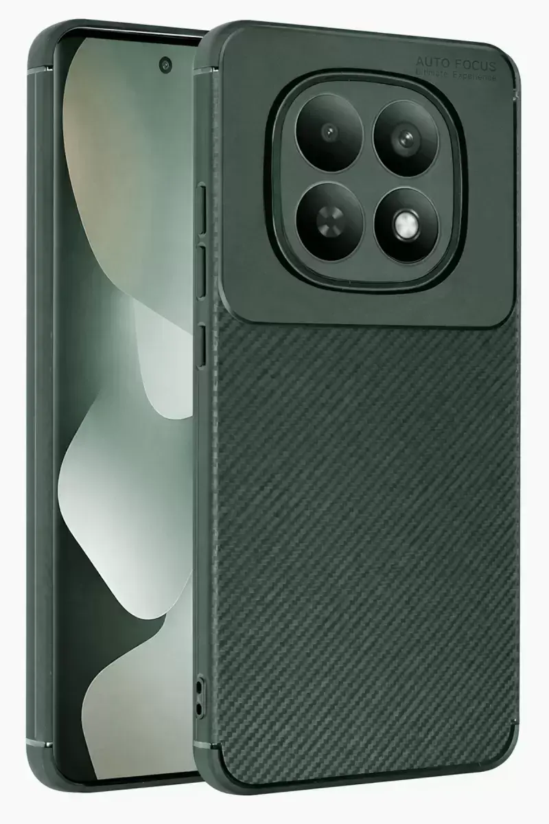 Newface Xiaomi Redmi Note 15 Pro 4g Auto Focus Karbon Kapak - Koyu Yeşil
