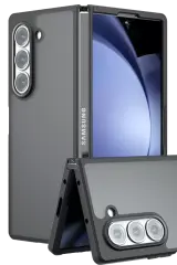 Newface Samsung Galaxy Z Fold 5 Kılıf Blur Fold Kapak - Mat Siyah