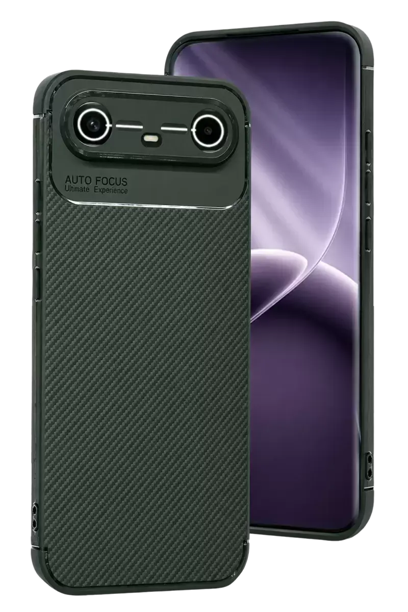 Newface Tecno Spark Slim 5g Auto Focus Karbon Kapak - Koyu Yeşil