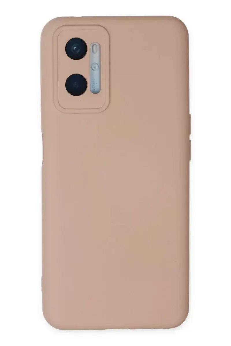 Newface Oppo A96 Kılıf Nano İçi Kadife Silikon - Pudra