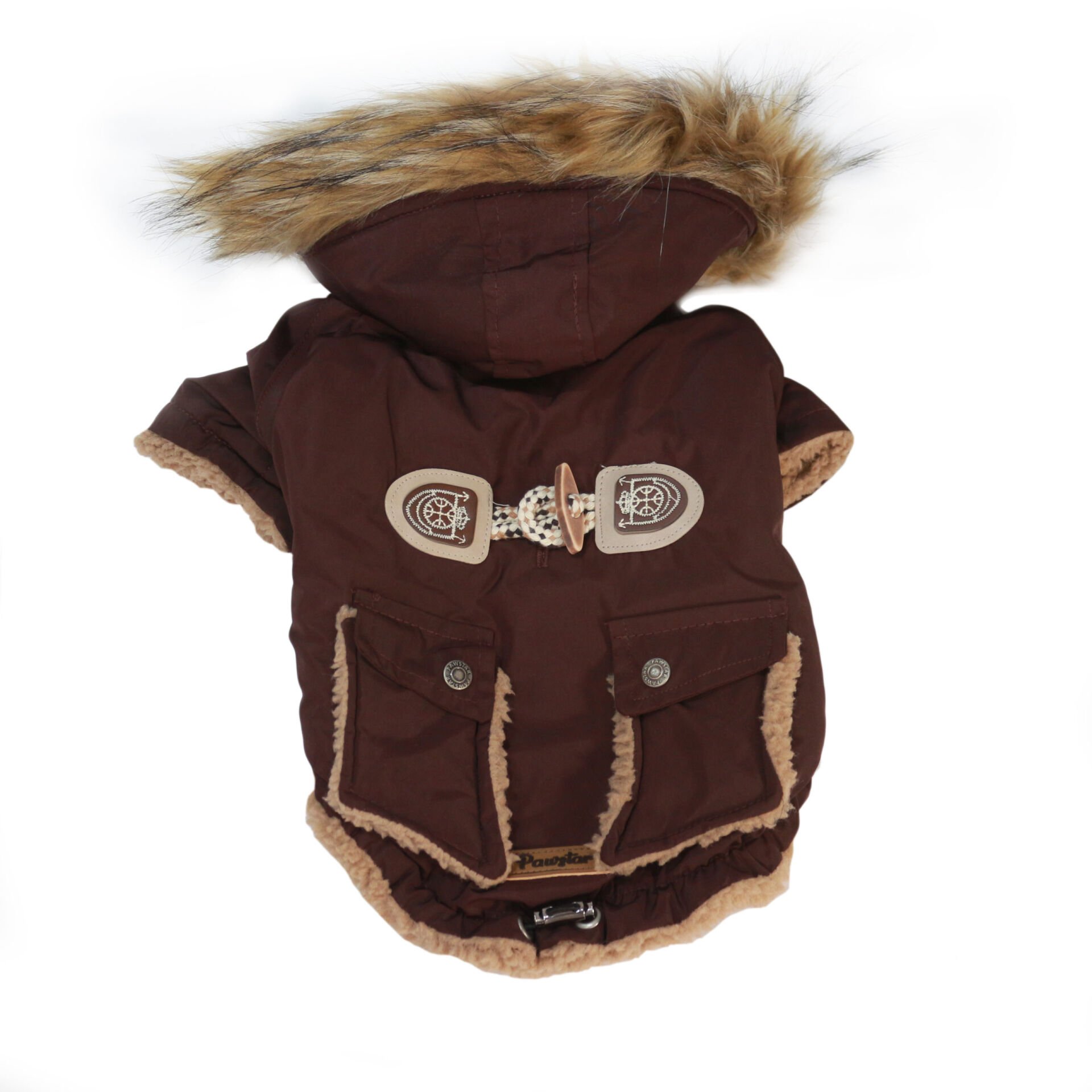 Antler Buttoned Coat Küçük Irklar İçin Kapşonlu Köpek Montu Medium
