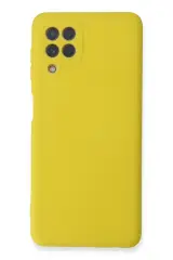 Newface Samsung Galaxy A22 Kılıf Nano İçi Kadife Silikon - Sarı