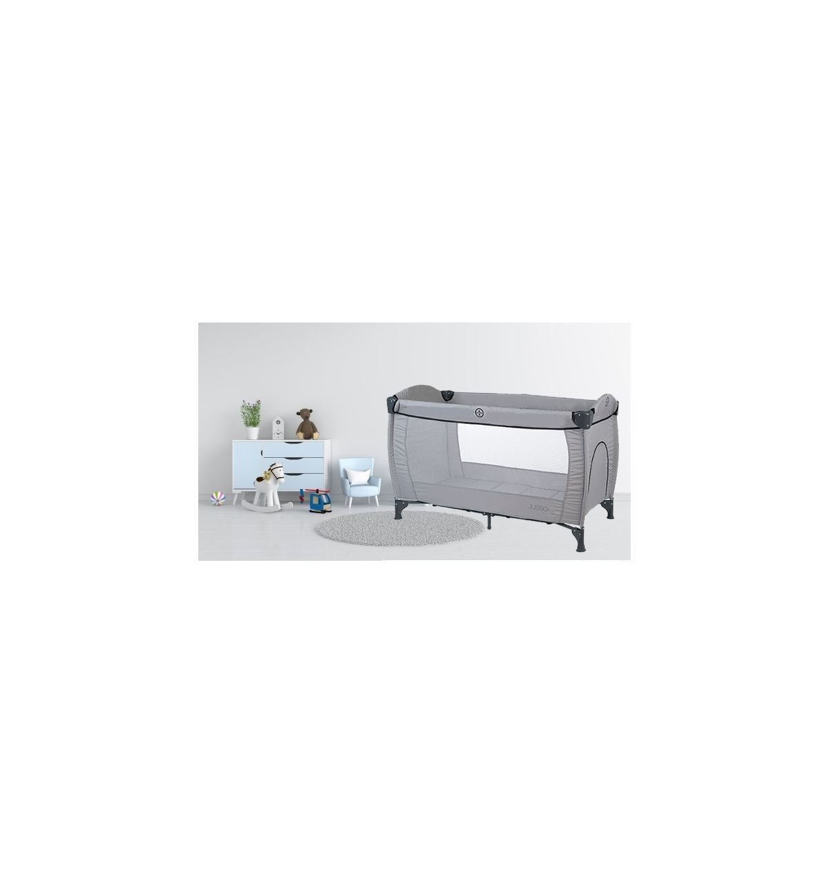 Jusso Easy Sleep Oyun Parkı 60x120cm - Gri
