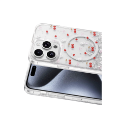 Onegif  İphone 15 Pro Max Misk Simli Magsafe Kapak - Desen 5