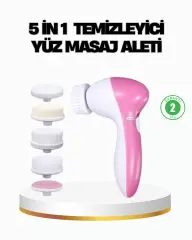 5’i 1 Arada Yüz Temizleme Cihazı – Masaj, Fırça, Peeling Ve Krem Uygulama Aparatlı