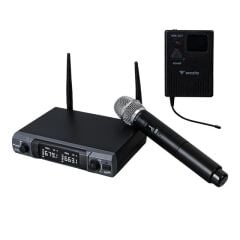 Westa Wm-202ht 1 Alıcı + 1 El Mikrofonu +1 Yaka (lavalier) Kablosuz Uhf Mikrofon Seti