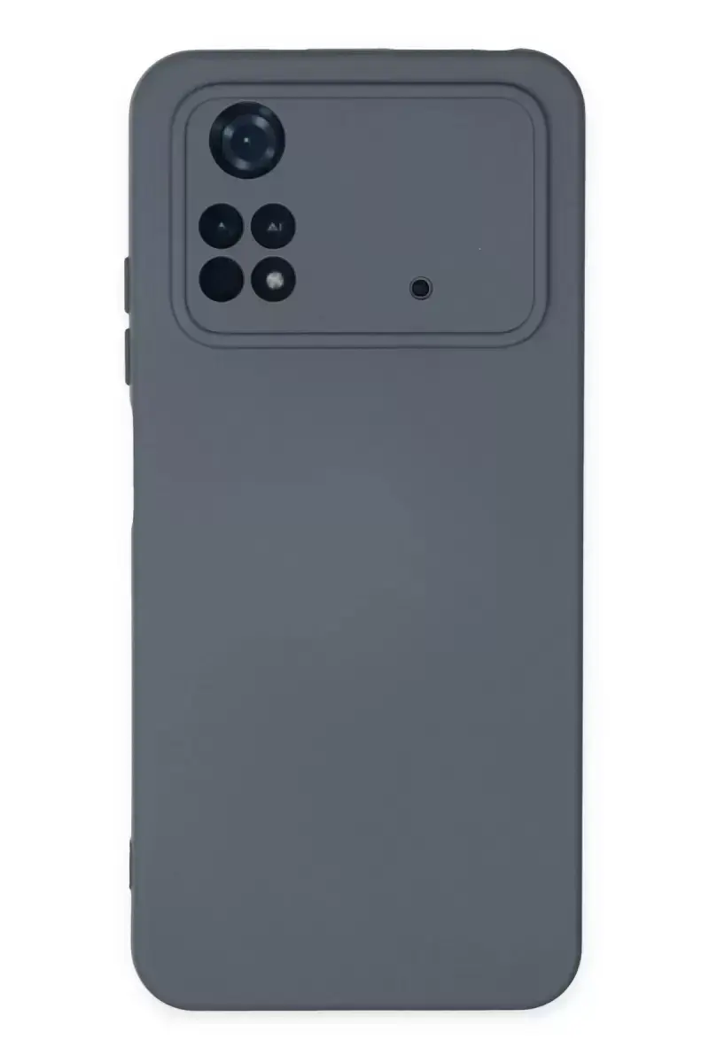 Newface Xiaomi Poco M4 Pro 4g Kılıf Nano İçi Kadife Silikon - Gri
