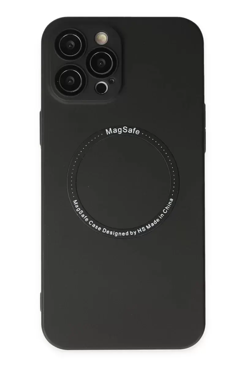 Newface İphone 12 Pro Kılıf Jack Magneticsafe Lens Silikon - Siyah