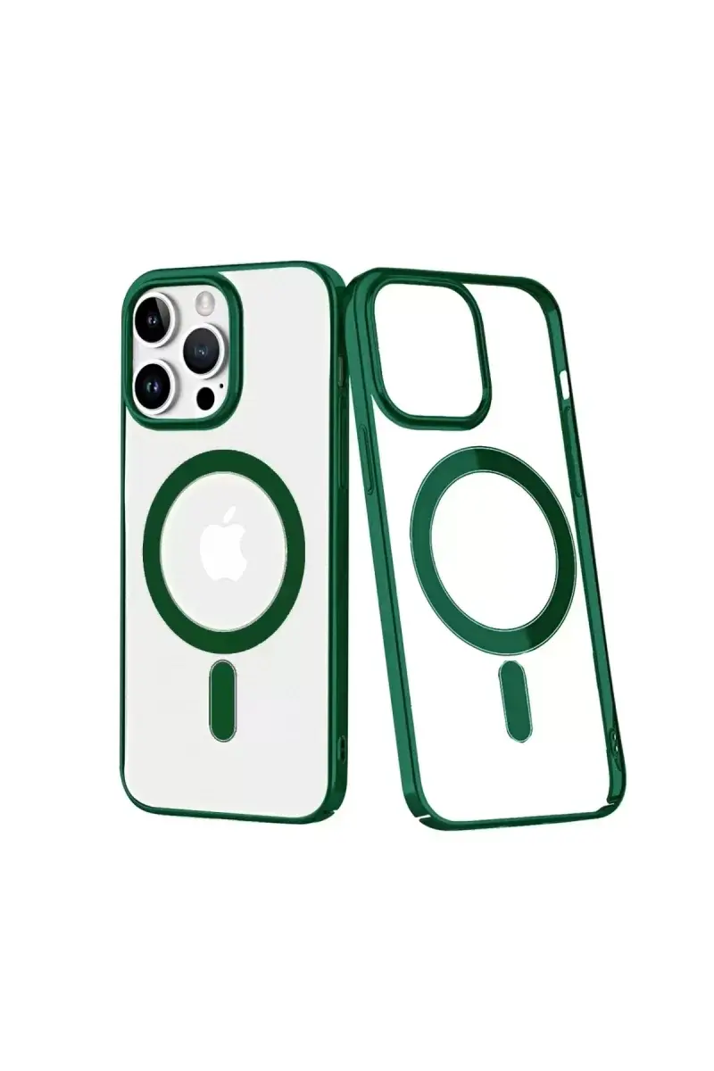Newface İphone 14 Pro Kılıf Element Magneticsafe Sert Kapak - Köknar Yeşili