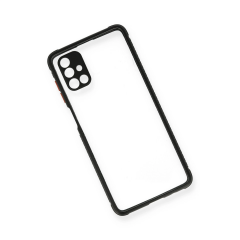 Samsung Galaxy M51 Kılıf Miami Şeffaf Silikon - Siyah
